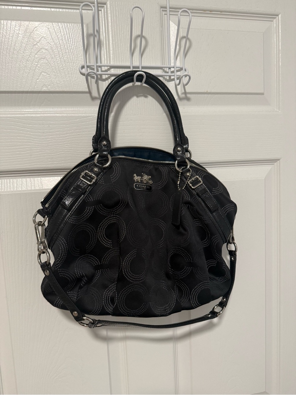 Coach Madison Dotted Op Art Large Sophia Satchel